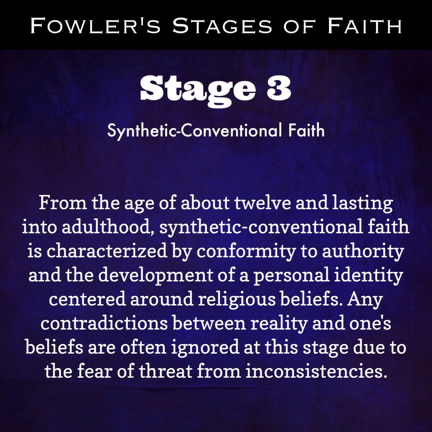 Fowler’s Stages of Faith